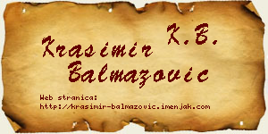 Krasimir Balmazović vizit kartica